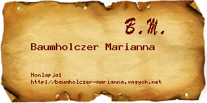 Baumholczer Marianna névjegykártya
